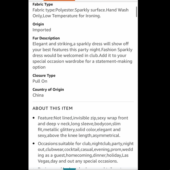 Sexy Blue shiny Dress - Picture 4 of 4